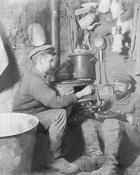 German soldiers in a bunker, 1915