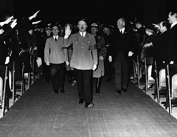 Adolf Hitler at the opening of the automobile exhibition, 1937