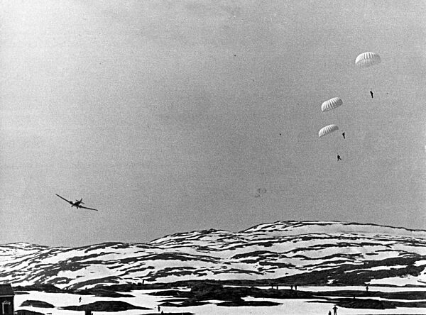 German paratroopers land in Narvik, 1940