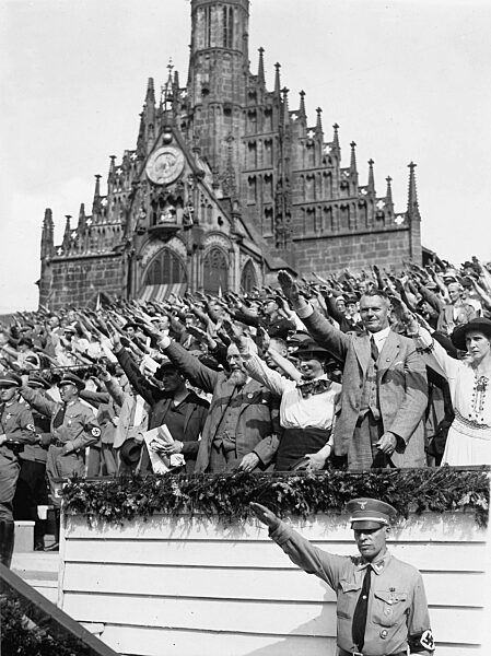 Crowd at the Nuremberg Rally of the NSDAP in Nuremberg, 1934