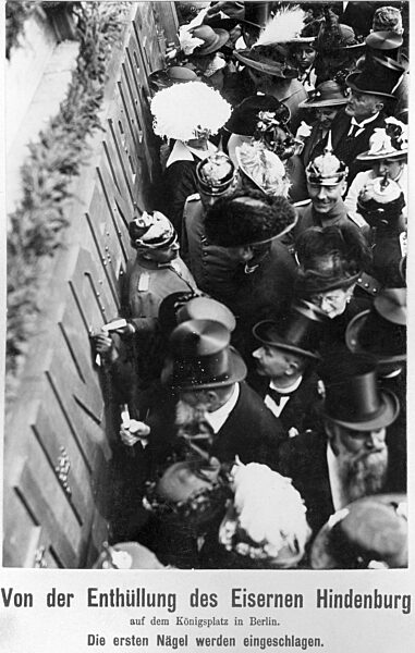 Inauguration of the Iron Hindenburg, 1915