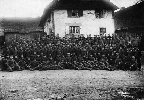 Deutsche Soldaten während der Schlacht um Verdun, 1916