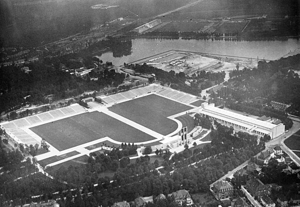 Aerial view of the Nuremberg Rally Grounds in Nuremberg, 1936