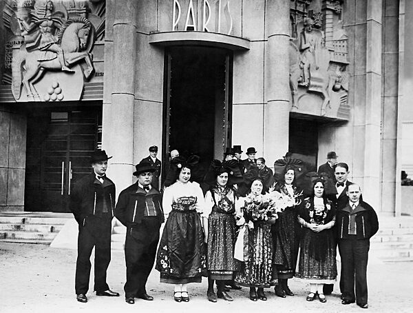 Opening of the French pavilion at the World Exhibition in Brussels, 1935
