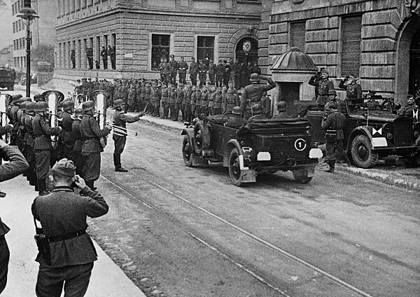 Parade of German soldiers on the birthday of Adolf Hitler, 1941