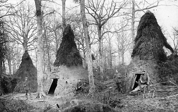 Accomodation of French colonial troops near Verdun, 1916