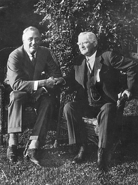 Franklin D. Roosevelt mit seinem Vizepräsidenten John R. Garner, 1933