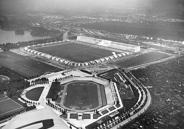 Aerial view of the Nuremberg Rally Grounds in Nuremberg, 1936