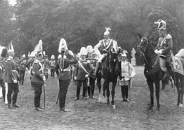Emperor Wilhelm II during a parade, 1912