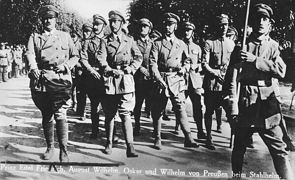Eitel-Friedrich, August Wilhelm, Oscar and William of Prussia, 1932