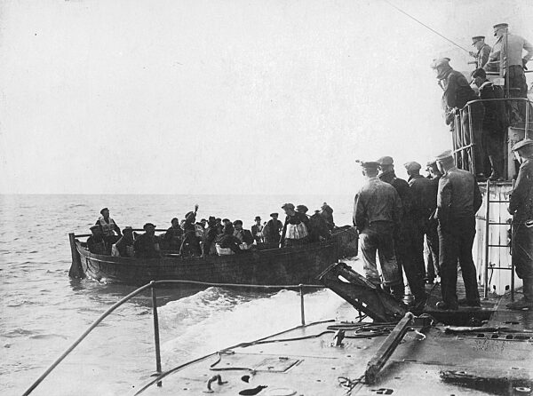 The German submarine U 53 in the Mediterranean Sea, 1917