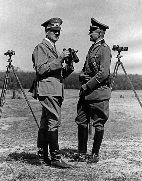 Adolf Hitler with Walther von Brauchitsch at Borne, 1938 