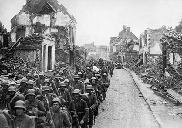 Deutsche Soldaten während der Somme-Schlacht, 1916