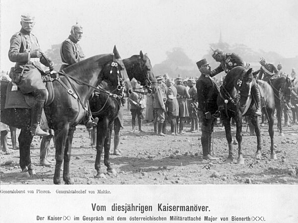 Emperor William II in conversation with the Austrian Military Attache, 1911
