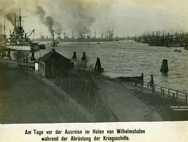 German warships before the handing over to Britain, 1918