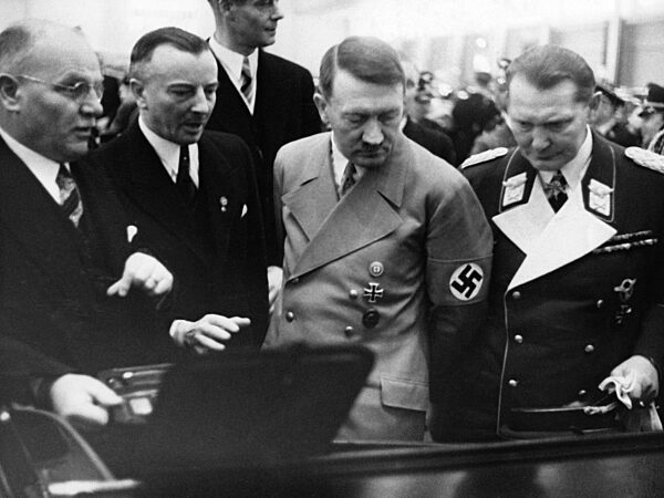Adolf Hitler with Mercedes-Benz directors at the IAME, 1939