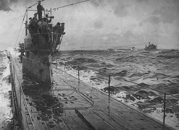 German submarines in the Atlantic during World War I