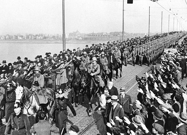 German troops during the occupation of the Rhineland, 1936