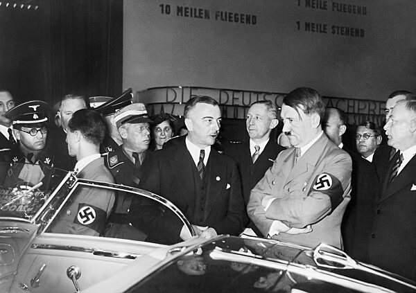 Adolf Hitler with Director Kissel at the opening of the International Motor Show, 1937