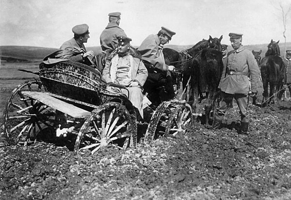 German cart stuck on the Eastern Front, 1915