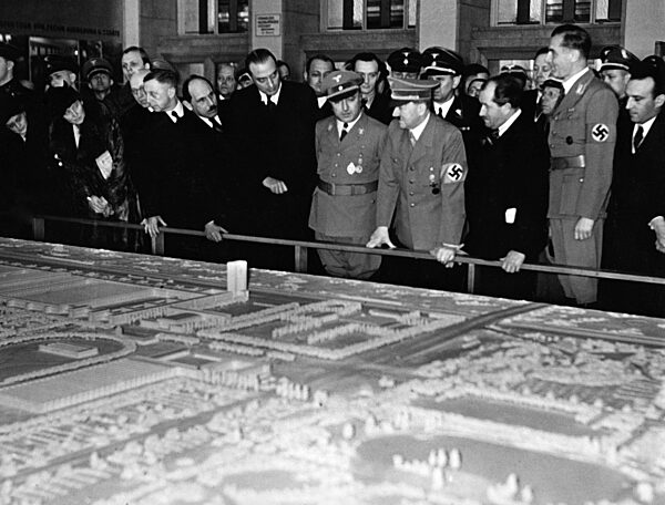 Adolf Hitler with Ferdinand Porsche at the IAME, 1938