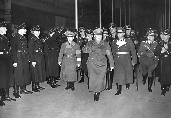 Hermann Goering in front of the Sportpalast, 1938