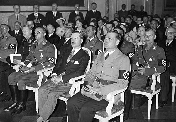 Dr. Gagliardi with Rudolf Hess, 1937