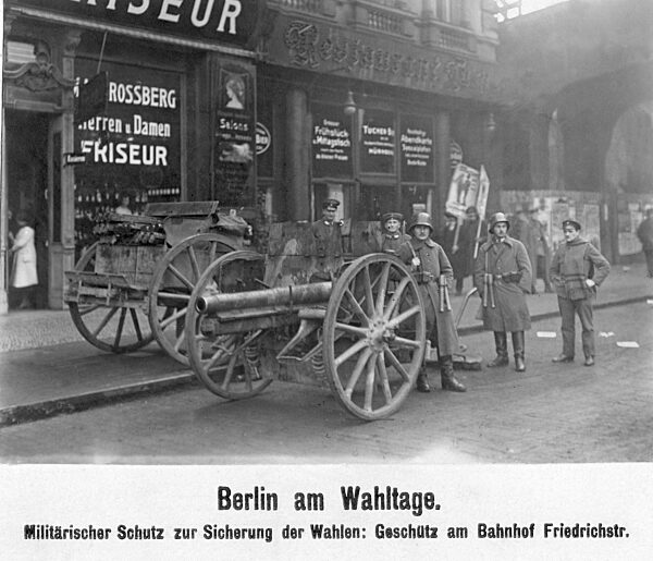 Military protection on Election Day, 1919