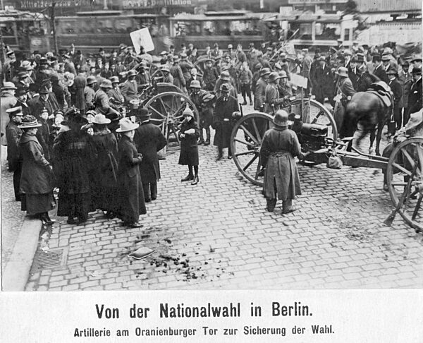 Artillery secure the election, 1919