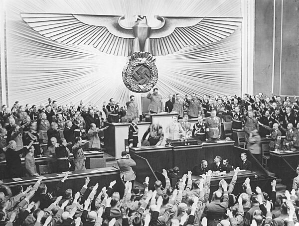 Hitler's speech before the Reichstag in the Kroll Opera House in Berlin, 1939