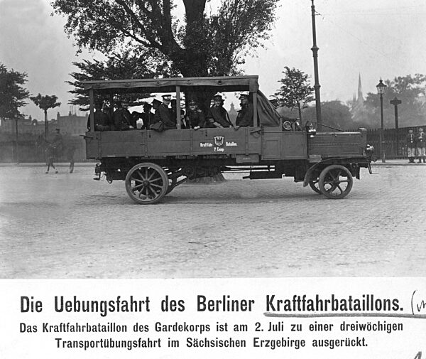 Übungsfahrt des Kraftfahrtbataillons, 1912