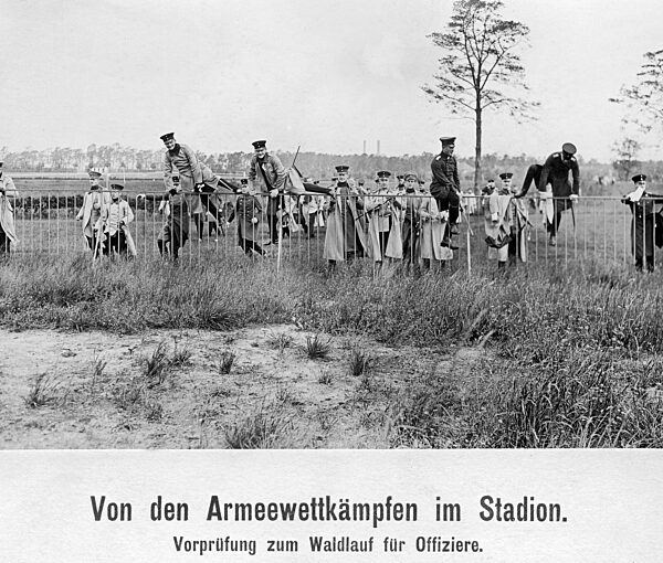 Preliminary examination for the forest run for officers, 1914