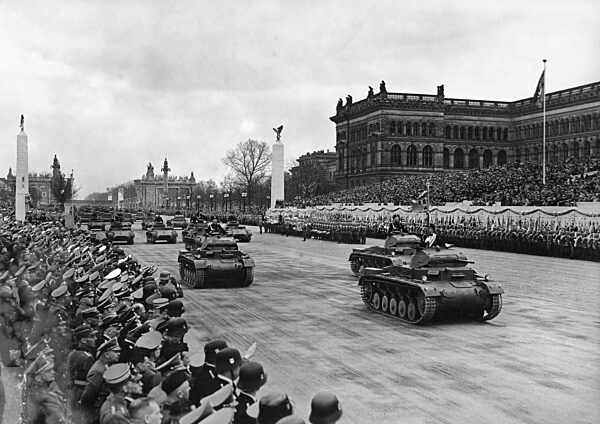 Military parade of the Wehrmacht on the occasion of Hitler's birthday in Berlin, 1939