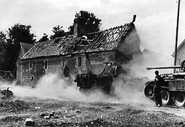 Counterattack of German tanks in Normandy, 1944