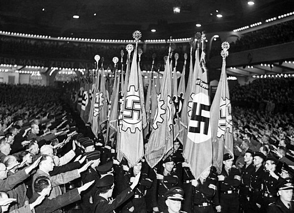 DAF company roll call in the Berlin Sports Palace, 1943