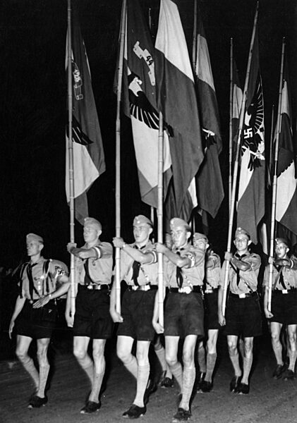 Flagbearers of the Hitler Youth, 1943