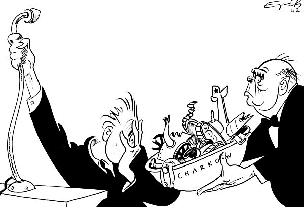 German cartoon on the Battle of Kharkov, 1942