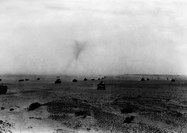 Fighting at the Egyptian border area at El Alamein, 1942