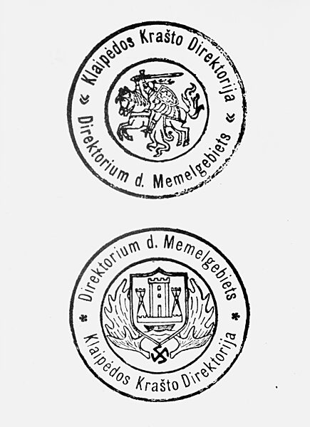 Seal of the Memel Land Directorate, 1939