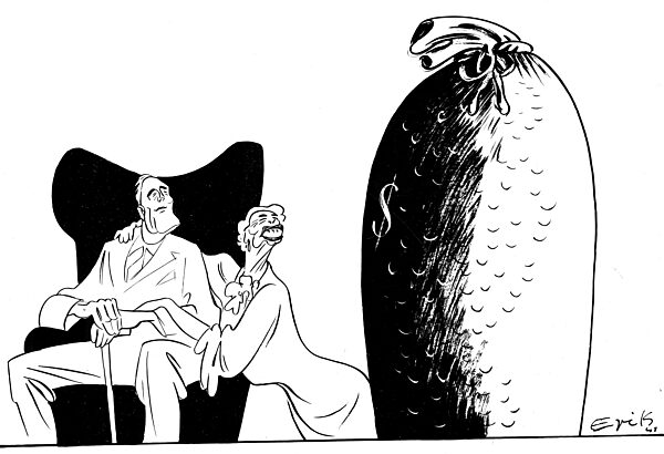 Karikatur Franklin D. Roosevelts von Erik, November 1941