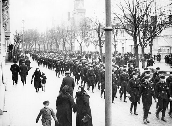 Parade in Memel after the union with the German Reich, 1939