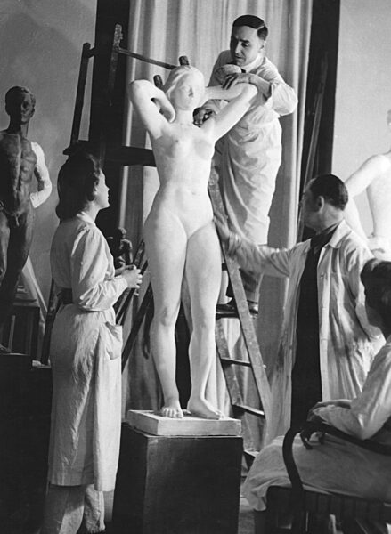 Adolf Abel with colleagues, 1943