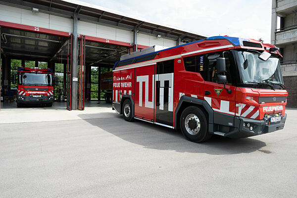 Elektrofahrzeug der Feuerwehr der TUM in Garching, 2024