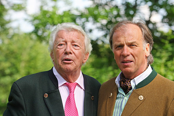 Dieter Thomas Heck und Wolfgang Vierek bei Dreharbeiten zu "Rosenheim Cops", 2008