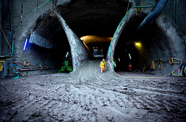 Baustelle für das Bahnprojekt "Stuttgart 21", 2016