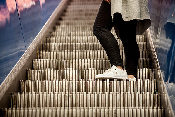Rolltreppe am Marienplatz in München, 2016
