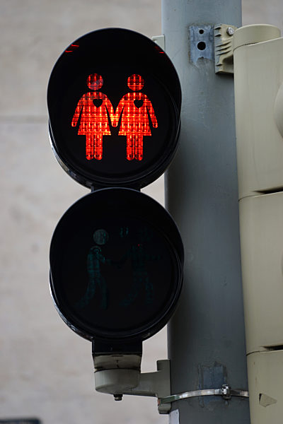 Lesbisches Ampelpaar in München, 2016