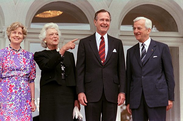 US President H. W. Bush in Germany