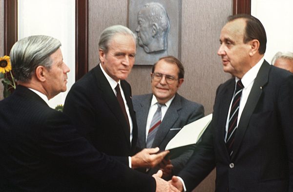 Helmut Schmidt overthrown - Helmut Kohl new chancellor