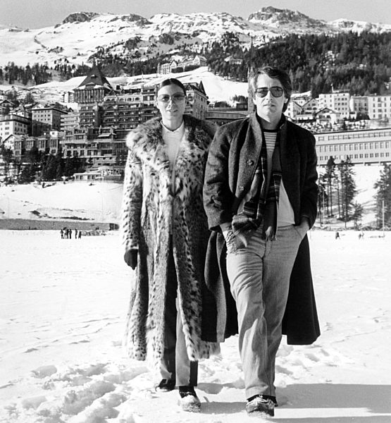 Frank Elstner and wife Sylvie in St. Moritz
